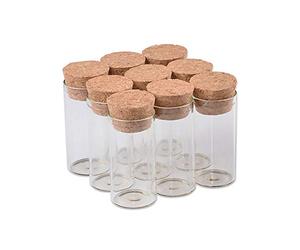 Jarvials 24 Pezzi 12ml Bottiglie Trasparenti di provetta, Bottiglie in Bocca Piccola, Bottiglie di processo, Bottiglie di recipiente con Tappo di Sughero (24, 12ml)