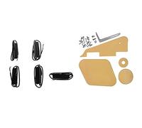 Jasaly 1 set battipenna color crema / cavità / copri interruttori / piastra selettore pickup e 5 x pickup per collo chitarra humbucker Dual Hot Rail Humbucker