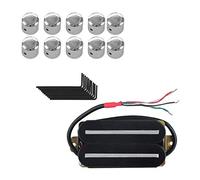 Jasaly 10Pcs Cupola Metallo Chitarra Velocità di Controllo Della Manopola Tono Volume Manopola & 1 Pz High Output Pickup Dual Hot Rail Humbucker Pickups