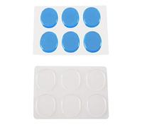 Jasaly 12 cuscinetti in gel per rullante, silenziatori per rullante, silenziatore, accessori trasparenti per strumenti a percussione (6 pezzi blu e 6 pezzi trasparenti)