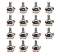 Jasaly 15 Pezzi di Tipo A (Tono) Accessori per Chitarra 18 mm Chitarra Elettrica Piccolo Potenziometro Manopola Tono Modulazione Interruttore Maniglia A500K