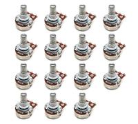 Jasaly 15 Pezzi di Tipo A (Tono) Accessori per Chitarra 18 mm Chitarra Elettrica Piccolo Potenziometro Manopola Tono Modulazione Interruttore Maniglia A250K