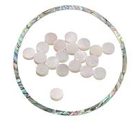 Jasaly 20 pezzi madreperla shell dot 6 mm e 12 pezzi shell intarsio strisce curve chitarra suono foro intarsio 4 mm larghezza