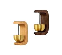 Jasaly 2pcs Ingresso Campanello Fili Negoziatore Campana Campana Apertura Porta Orologio in Legno per la Casa Piccola Campana Decorazioni