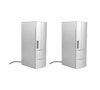 Jasaly 2X Frigorifero Mini USB Frigorifero Congelatore Lattine Bevande Birra Cooler Warmer Viaggio Frigorifero Icebox Auto Ufficio