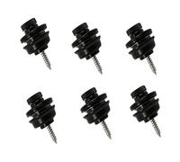 Jasaly 6 Pezzi Chitarra con Chiodo Coda Chiodo Chitarra Elettrica Antiscivolo Grande Accessori per Chitarra con Serratura, Nero