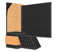 Jasaly 8 In Schiuma Acustica, In Schiuma Fonoassorbente da 12x12x2 Pollici per Pareti, Acustici con Autoadesivo
