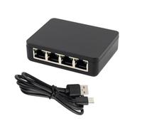 Jasaly Adattatore Splitter Ethernet per PC Laptop Rete RJ45 LAN Rete Internet 1 A 4 Vie 1000Mbps Gigabite Splitter