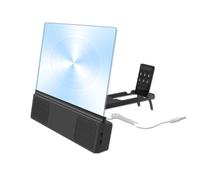 Jasaly Amplificatore dello Schermo 3D per Telefono Cellulare con Altoparlante Ingrandito, Amplificatore Video, Supporto per Ingrandimento, Scrivania Pieghevole Anti-Blu