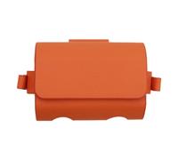 Jasaly Borsa portatile per palline da golf, in pelle PU, per 2 palline da golf e 4 tee da golf, arancione