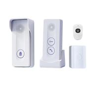 Jasaly Citofono Esterno Wireless A Lunga Distanza da 800 M, Citofono Bidirezionale con Sblocco, 433 MHz B