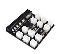 Jasaly Convertitore Adattatore Scheda di Breakout Alimentatore PCI-E 12X6Pin 12V per BTC Antminer Miner Mining Server PSU GPU
