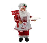 Jasaly Decorazione Natalizia Bambola di Babbo Natale in Piedi Cucina di Natale Bambola di Vecchio Ornamenti