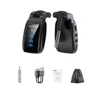 Jasaly di chitarra wireless ricaricabile schermo LED UHF Wireless Guitar Transmitter Receiver per chitarra elettrica nero