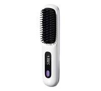 Jasaly LCD USB Charging Riscaldamento Arricciacapelli Potenza Pettine Piastra per Capelli Wireless Portatile Portatile Pettine Lisciante per Capelli
