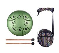 Jasaly Mini con Linguetta nel Acciaio da 5,5 Pollici Un 8 Toni C Chiave Strumento Un Percussione Un Mano con Percussione Borsa per Il Trasporto, Verde