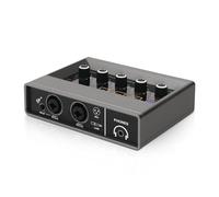 Jasaly Mixer Audio Professionale USB Interfaccia Audio Scheda Audio Attrezzatura per DJ Studio di Registrazione Convertitore Chitarra Elettrica