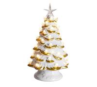 Jasaly Natale in Ceramica con Luci A LED, Adatto per Decorazioni Natalizie per Riunioni di Famiglia, Aggiungendo Colore alla Tua Casa