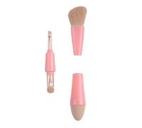 Jasaly Pennello per trucco, miscela Glam, set di pennelli per ombretto, pennello per fondotinta, strumento di bellezza multifunzionale portatile (rosa)