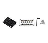 Jasaly Ponte per chitarra a 6 corde fisso a coda per chitarra & Hardtail Guitar Bridge Body Through per 6 corde