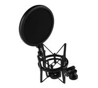 Jasaly Professionale Supporto Ammortizzatore per Microfono Regolabile per Studio con Filtro Schermo Protettivo e Supporto da Studio