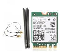 Jasaly Scheda WiFi AX210NGW WIFI6E 5374Mbps Tri-Band 2.4G/5G/6G Bluetooth 5.2 -MIMO Scheda di rete wireless con kit antenna 8DB