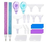 Jasaly Strumenti per La Pittura A Diamante - 1 Set di Kit di Rotelle per Penna, Rulli Scanalati e Punte di Posizionamento per un'Arte delle Gemme più Veloce e Ordinata
