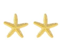 Jascatin Beach Ocean Esagerato Star Collana Orecchini Stella Vacanze Beach Collare per le Donne (Orecchini gialli)