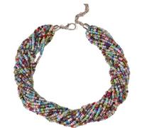Jascatin Bohemia Multi Layer Esagerato Collana Handmade Perline Catena Boho Beaded Choker Collana per le Donne (Multicolore)