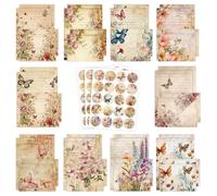 JasCherry 160 set di cancelleria con buste, 50 fogli di cancelleria A5 (10 modelli) con 50 buste, adatti per inviti, lettere, biglietti di ringraziamento, congratulazioni, Set C