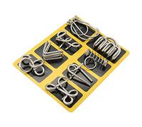 JasCherry 8 Pezzi Rompicapo Puzzle Giocattoli di Metallo Set - Giochi Logica Rompicapi per Adulti Gioco di Mente Puzzle di Ferro per Adulto - Giocattolo Bambini e Ragazzi #1