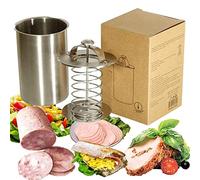 JasCherry Bollitore prosciutto in Acciaio Inox - Cuoci-Salsicce Ham Sandwich Maker - Healthy Homemade Carne Press con termometro Large - Pentola a Pressione per prosciutto bollitore