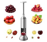 JasCherry Handy Snocciola Ciliegie, Snocciolatore di Ciliegie in Acciaio Inossidabile 304 di Alta Qualità, Core Remover Pitter Tool per Ciliegie, Datteri rossi, Giuggiole, Frutta