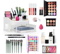 JasCherry Kit per Trucco Completo, Pacchetto Cosmetico Partenza per Donne e Ragazze, Xmas Makeup Gift Set con Palette di trucco, Rossetti, Mascara, Eyeliner, Fondazione, per l'uso Quotidiano e Viaggio
