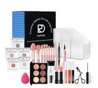JasCherry Set di Trucchi, Set Regalo, Trucco, Regalo per Donne, Vegano, Beauty Cosmetics con Rossetti, Concealer Palette, Lucidalabbra, Primer, Mascara, Piegaciglia, Pennelli, Organizzatore di Trucco