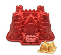 JasCherry Stampi in Silicone per Torte e Pane e Cera si Sciolgono e Caramelle al Cioccolato da Forno, Stampo per Cupcake Antiaderente Riutilizzabile, Tema del Castello, Colore Casuale