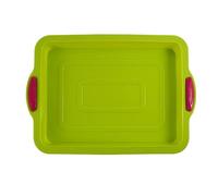 JasCherry Stampi Tortiera Teglia Forno Torta, Stampi in Silicone, Tortiera Antiaderente per Torte, Pizza e Quiche, Home Bake Strumento di Cottura in Casa, 34 x 24 cm(Verde)