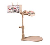 JasCherry Supporto Per Ricamo In Legno, Supporto Per Punto Croce, Archetti per Ricamo, Telaio per Ricamo Regolabile in Legno, Eretto Strumenti per Cucire per Cucito di Fili Artigianali