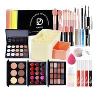JasCherry Trousse di Trucchi, All in One Makeup Set, Cosmetico Kit Viaggio per Occhi Viso Labbra, Regalo di Trucchi con Palette di Ombretti, Fard e Correttori, Lucidalabbra, Mascara, Pennelli Trucco