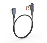 JASDZKJ, cavo USB ad angolo retto a tipo C, PD 60 W, ricarica rapida e sincronizzazione dati, cavo di ricarica intrecciato da USB tipo A a C, cavo dati da USB-A a USB-C a 90 gradi per power bank