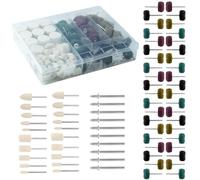 JASFLY 150 Peezzi Dremel Accessori, 1/8" Accessori Dremel per Lucidatura, Utensili Elettrici Rotanti, Levigatura, Gioielli, Vetro, Metallo, Contenitore di Stoccaggio Incluso