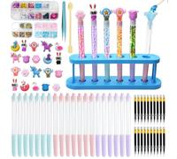 JASFLY 20 Pezzi Laboratorio Degli Evidenziatori con 72+Accessori, Laboratorio Delle Penne, Set di Penne di Cancelleria per Bambini, Giochi Bambina 5-12 Anni