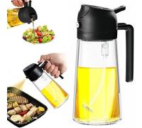 JASFLY Nebulizzatore Olio,2 In 1 Spruzzino Olio per Friggitrice Aria,Oliera Spray 470ml,Spruzzatore Olio Può Essere Spruzzato E Versato,Adatto Per Grigliare,Cucinare,Insalate E Pane