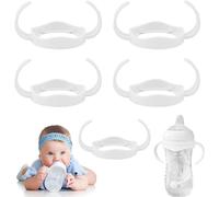 Jasfyee 5 StüCk Baby FüTterung Pflege Flaschenhalter, White Food Grade pp Babyflaschen Griffe Baby Easy Hold FüR for Avent Natural Serie