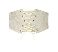 JasGood Cintura elastica a vita larga da donna con lacci e profondità Waspie corsetto cintura per abito