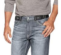 JasGood Cintura senza fibbia da uomo, cintura elastica invisibile, elastica, regolabile, senza fibbia, larghezza 3,51 per jeans, A-nero., Für Hosengröße Size 100-155cm