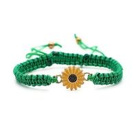 Jasimkiss Braccialetti con girasole regolabili Boho girasole margherita braccialetti fatti a mano corda intrecciata amicizia braccialetti abbinati braccialetti promessa braccialetti per coppie donne