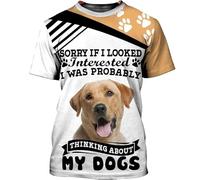 JasimonTK La mia casa è Dove c'è Il Mio Cane Magliette Labrador Magliette Stampate in 3D Divertenti Motivi con Cani Magliette Unisex