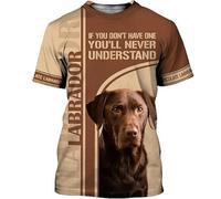 JasimonTK La mia casa è Dove c'è Il Mio Cane Magliette Labrador Magliette Stampate in 3D Divertenti Motivi con Cani Magliette Unisex