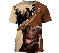 JasimonTK La mia casa è Dove c'è Il Mio Cane Magliette Labrador Magliette Stampate in 3D Divertenti Motivi con Cani Magliette Unisex